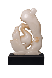 Nouvelle arrivée Sculpture décorative beGems VIP Sculpture de dragon en onyx Sculpture élégante en pierres précieuses pour la décoration de bureau - Product Image 4
