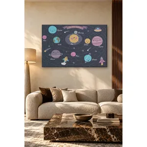 Impresión en lienzo del sistema solar de Fida Smiling Planets - Product Image 2