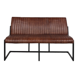 Banco tapizado Barny para comedor, Bar, Hotel, restaurante, conjuntos de Panel de madera con Metal y cuero para decoración del hogar - Product Image 1