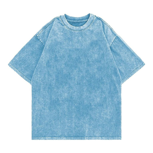 T-shirt tricoté sur mesure pour homme, délavé à l'acide, style Hip Hop, 100% coton, coupe oversize, logo vintage, streetwear de haute qualité, impression personnalisée en soie - Product Image 2