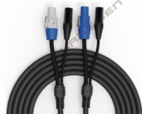 Câble combiné Powercon femelle mâle 3PIN DMX SJT Signal Power 2in1 Cat6 RJ45 Cat5E blindé CAT6a Cat5e câble réseau