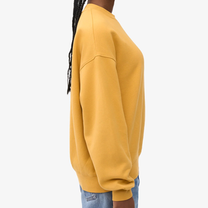 Custom Printed Front Embroidered Casual Women's Autumn Winter <b>Crewneck</b> Hoodie Woven Cotton/Polyester Eco-Friendly Loose Fit - Product Image 3