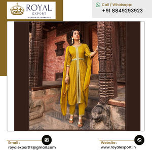 Nueva colección de 3 piezas de Alia Cut Kurti de seda suave de lujo de lanzamiento del fabricante indio mejor listado para compradores genuinos - Product Image 2