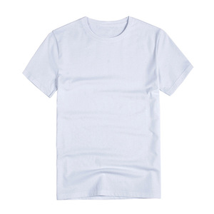 T-shirt col rond personnalisé avec logo OEM, manches courtes, vente en gros, décontracté, imprimé sur mesure, été, tricoté, respirant, en coton vierge pour homme - Product Image 5
