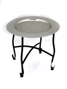 โต๊ะเหล็กด้านข้างแบบโบราณโต๊ะกาแฟชุบทองเหลืองสำหรับห้องนอนและห้องนั่งเล่นเฟอร์นิเจอร์ทำด้วยมือปรับแต่งเอง - Product Image 4