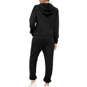 ชุดวอร์ม2ชิ้นสำหรับผู้หญิงชุดกีฬามีฮู้ดและกางเกงจ๊อกกิ้งเล่นโยคะแฟชั่นฤดูหนาว - Product Image 2