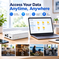 Penyimpanan Cloud Pribadi NAS Server Penyimpanan Terhubung Jaringan Cloud Rumah Berbagi File Akses Jarak Jauh 1GbE USB 3.0 Server Media 4K
