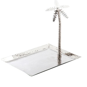 Luxury Style Enamel Finishing Modern Style Metal Serving Tray Serving Tray <b>Restaurant</b> <b>Hotel</b> <b>Supplies</b> Food Server Tray - Product Image 3