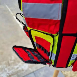 Gilet d'ambulance réfléchissant haute visibilité RABUSH SPORTS RBS-SV-4025 USA à bas prix, multifonctionnel, pour la sécurité extérieure, avec fermeture éclair frontale - Product Image 6