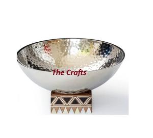 Admirable tazón de chocolate con diseño elegante y patas de madera, tazón para servir alimentos de acero inoxidable color plateado a precios asequibles. - Product Image 6