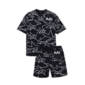 Conjunto de Camiseta y Pantalones Cortos de Verano con Estampado de Estrella AAI Personalizado para Hombre, Traje Informal de Algodón para Calle, Suministro al por Mayor OEM - Product Image 2