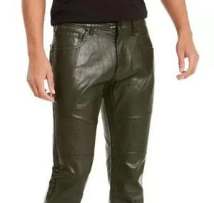 Nueva ropa de Otoño Invierno, venta al por mayor, pantalones de cuero de moda para hombre, pantalones de cuero genuino para hombre, pantalones de cuero negro de piel de oveja 2025 - Product Image 3