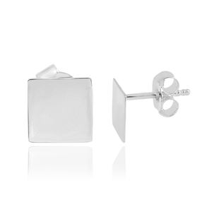 Classic 925 <b>Sterling</b> <b>Silver</b> Plain Stud <b>Earrings</b> for <b>Women</b> Hot Sale Ethnic Jewelry for Engagement Wedding Party or Gift - Product Image 1