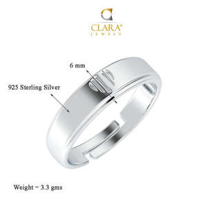 NOVAMART Fine Rhodium-Plated Classic 9K Solid Gold Heart <b>Ring</b> for <b>Men</b> & Boys with Authenticity Certification Wholesale Export - Product Image 5