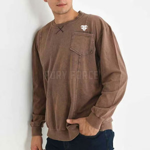 Sweat-shirt d'hiver en coton/polyester à lavage acide solide fabriqué au Pakistan pour hommes, logo personnalisé - Product Image 3