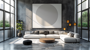 Escultura de pared con geometría Zen minimalista, diseño de círculo vacío para aplicación en la sala de estar - Product Image 5