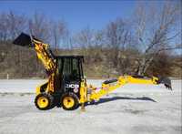 Minicargadora JCB 1CX Usada, Cargadora Compacta 4x4 con Capacidad de Carga de 9 Toneladas, Motor Caterpillar, Cargadora Frontal de Troncos en Venta