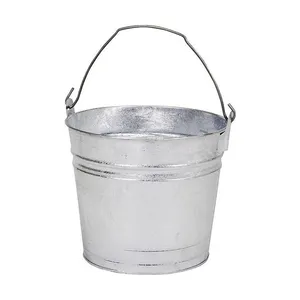厨房散装镀锌桶厨房金属储物盒家用容器带手柄小圆桶