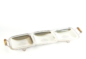 Centro de Mesa Rectangular de Metal Plateado Sheffield, Diseño Tradicional de la Familia Real, Porta Aperitivos y Frutos Secos, 100% Hecho a Mano, para Restaurantes - Product Image 2