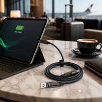 Kabel Pengisian Cepat 4-in-1 XXD 65W Gaya Mecha Paduan Seng PD 3.0 Kabel Data Terjalin untuk MacBook Laptop iPhone 15 16 Series iPad