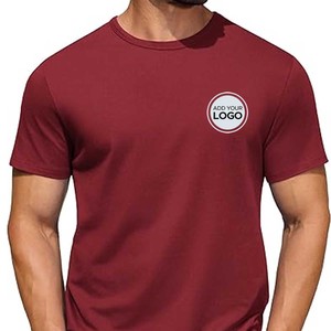 Coton, coton filé à anneaux Chemises d'entraînement de course à pied pour hommes T-shirt athlétique à manches courtes T-shirt à séchage rapide avec logo personnalisé - Product Image 5