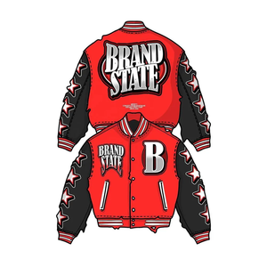 แจ็กเก็ตเบสบอลสำหรับผู้ชายเสื้อแจ็กเก็ตแบบมีซิปปักโลโก้ตามสั่ง - Product Image 5