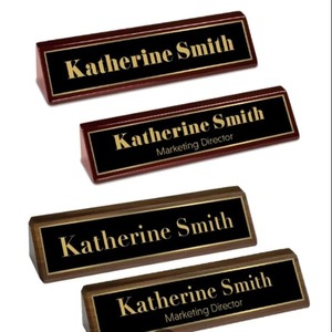 Placas de nombre de madera para oficina y Aula de estilo europeo con logotipo personalizado al por mayor para escritorios de reuniones para hoteles y salas de estar - Product Image 2