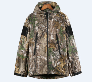 Costumes d'extérieur camouflage thermique imperméable pour hommes vêtements de chasse d'hiver à coquille souple respirant coupe-vent imprimé en gros - Product Image 1
