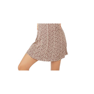 เดรสสั้นผูกเชือกพิมพ์ลายโบโฮสำหรับผู้หญิง ฟรีไซส์ สีน้ำตาล ถักโครเชต์ ระบายอากาศได้ดี เอวธรรมชาติ ยาวคลุมเข่า เหมาะสำหรับใส่กลางวัน - Product Image 5