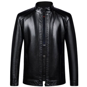 Chaqueta de Cuero de Oveja Personalizada al por Mayor para Hombre, Chaqueta de Cuero de Motocicleta Negra Elegante y Moderna de Alta Calidad para Hombre - Product Image 1
