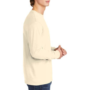 เสื้อยืดแขนยาวสีพื้นสำหรับผู้ชายสีพื้น - Product Image 2