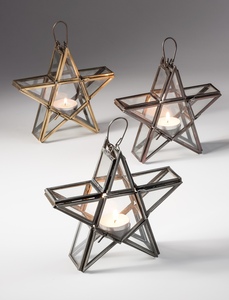 2025 Ramadan Christmas Festive Decorative Lights Metal <b>Framed</b> <b>Glass</b> <b>Hanging</b> Stars Home Decoration Handmade Candlestick Holder - Product Image 6