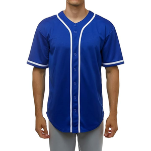 Nouveau design de vêtements de sport uniformes de baseball en polyester de haute qualité pour hommes motif uni multicolore prix de gros - Product Image 1