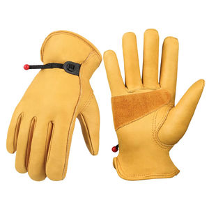 Gants de travail en cuir de vachette pour conducteur, gants de chasse, gants de conduite, jardinage, sécurité, ouvriers, 1 paire - Product Image 1