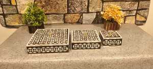 Decorative Food <b>Storage</b> Jar for Kitchen, Dining & Festive Gift Presentation Elegant Mother of Pearl Inlay Organizer Box - Product Image 4