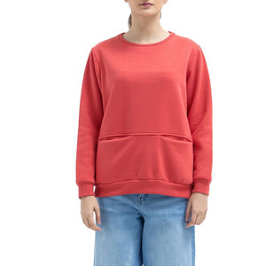 Sudadera de mujer vintage de cuello redondo de algodón de lana de cuello redondo personalizada sudaderas de algodón suave de lana de algodón de alta calidad para mujer - Product Image 1