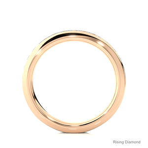 0,96 CTW corte redondo laboratorio cultivado diamante completo eternidad conjunto CVD boda banda oro rosa aniversario regalo anillos - Product Image 4