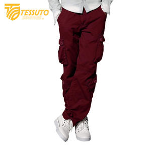 Pantalones cargo de algodón 100% de alta calidad para hombre, pantalones largos para exteriores, estilo deportivo informal táctico, liso, teñido, de lana media, bajo MOQ - Product Image 5