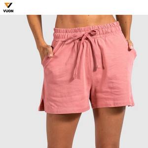 กางเกงขาสั้นเล่นโยคะแบบผูกเชือกเอวสูงสำหรับผู้หญิงกางเกงขาสั้นเล่นยิมแบบระบายอากาศได้ดีสไตล์ทางการ - Product Image 5