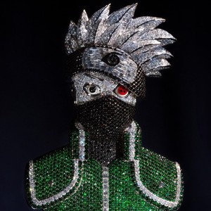 Colgante de diamante personalizado para hombres máscara facial 3D Iced Hip Hop joyería de fiesta VVS cadenas de moissanita chapado en oro rosa acabado de ley - Product Image 1