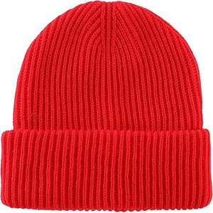 Bonnet d'hiver en tricot acrylique avec logo personnalisé pour femmes et hommes Bonnet en coton et cuir à revers avec impression de camouflage/points du logo tissé - Product Image 1