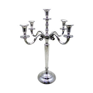 Candelabro de aluminio de cinco brazos de cobre utilizado para el hogar decorativo metálico de alta calidad hecho a mano candelabros de suelo - Product Image 3