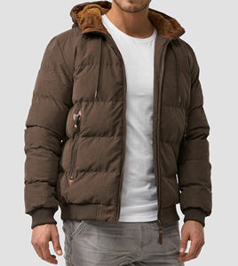 Veste matelassée imperméable à capuche en toile d'extérieur, épaisse, de qualité supérieure, pour l'hiver, vente en gros, veste de créateur pour hommes - Product Image 4