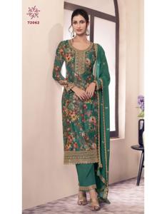 Traje Pakistaní para Mujer, Estilo Étnico Tradicional, Tela Ligera, Ajuste Cómodo, Perfecto para Bodas, Fiestas y Celebraciones - Product Image 1