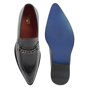 รองเท้าหนังหรูหราระดับพรีเมียมของผู้ชายกูดเยียร์รองเท้าสลิปออนความสูงที่เพิ่มขึ้นกันน้ำทนทานสำหรับฤดูใบไม้ร่วง - Product Image 2