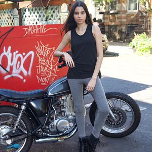 Camiseta sin mangas de longitud corta de LICRA de algodón transpirable para mujer, vestido de Jersey de tela suave - Product Image 4