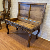 Table basse en bois faite main classique Offre Spéciale avec la main découpant dans la forme rectangulaire pour l'usage à la maison d'hôtel