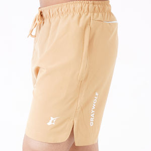 Prix de gros, tissu éponge 100% coton, couleur unie, shorts de sport pour hommes, respirant, séchage rapide, personnalisable, faible MOQ - Product Image 5