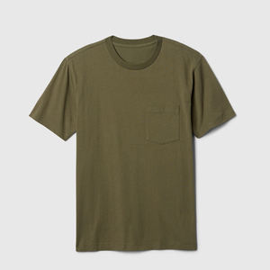 T-shirt de poche pour homme en pur coton, t-shirts pour homme en jersey biologique, t-shirt personnalisé pour homme, t-shirt à manches courtes, haut - Product Image 6