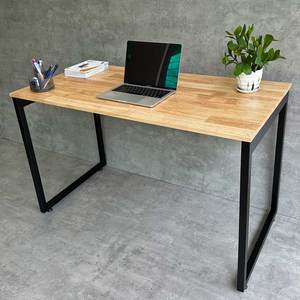 โต๊ะทำงานสำนักงานสมัยใหม่ ดีไซน์มินิมอล 120x60 ซม. ไม้ยางพารา ขาเหล็ก HBSL030 - Product Image 2